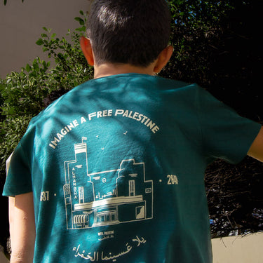 Kids Imagine a Free Palestine T-Shirt Dark Green