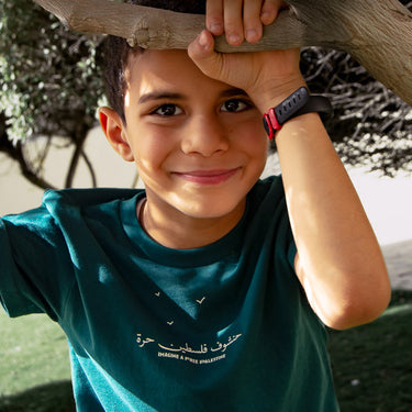 Kids Imagine a Free Palestine T-Shirt Dark Green